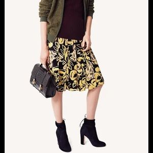 NWT Who What Wear for Target Patterned Skirt (Yellow Multi, 4)